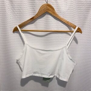 Women’s H&M Divided white cropped tank / bralette size XL NWT